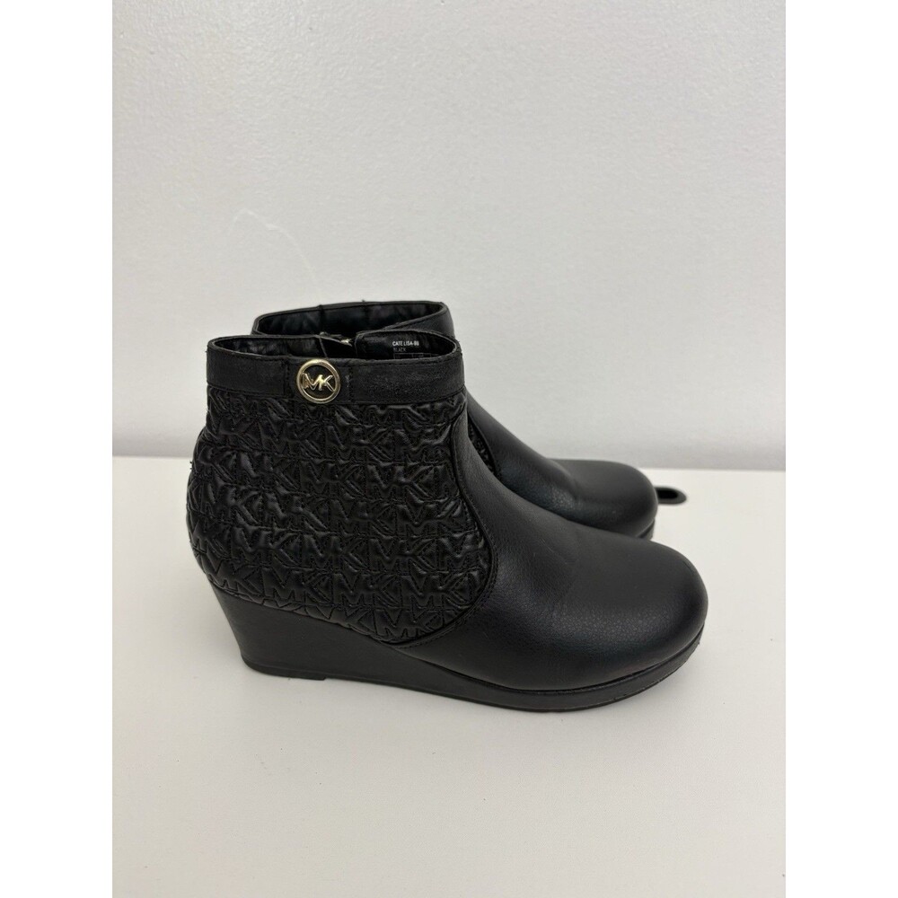 Michael Kors Cate Lisa-BB Girls Wedge Ankle Boots Black Size US 2 Euro 33